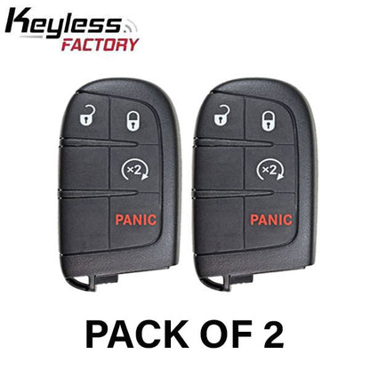 2 x 2015-2021 Jeep Renegade / 4-Button Smart Key / PN: 6BY88DX9AA / M3N-40821302 (AFTERMARKET) (2 for 1) - UHS Hardware