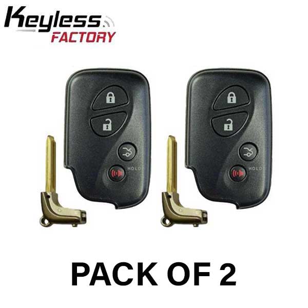 2x 2005-2008 Lexus / 4-Button Smart Key / PN: 89904-30270 / HYQ14AAB (0140 Board) (AFTERMARKET) (BUNDLE OF 2) (2 For 1) - UHS Hardware