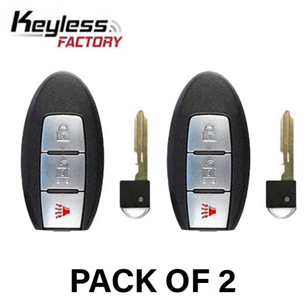 2x 2011-2018 Nissan / 3-Button Smart Key / PN: 285E3-1KM0D / CWTWB1U808 (AFTERMARKET) (2 For 1) - UHS Hardware