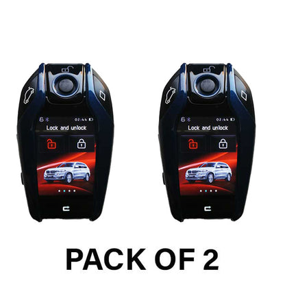 2 x Universal Smart Key LCD Shell for Push To Start Vehicles - BMW - GM - FORD - KIA - and more! (AFTERMARKET) (Pack of 2) - UHS Hardware