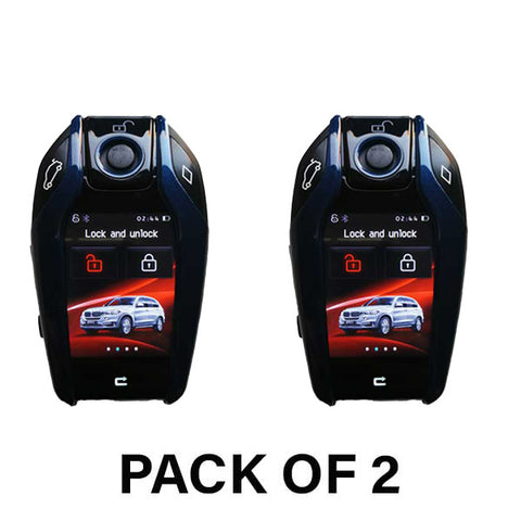 2 x Universal Smart Key LCD Shell for Push To Start Vehicles - BMW - GM - FORD - KIA - and more! (AFTERMARKET) (Pack of 2) - UHS Hardware