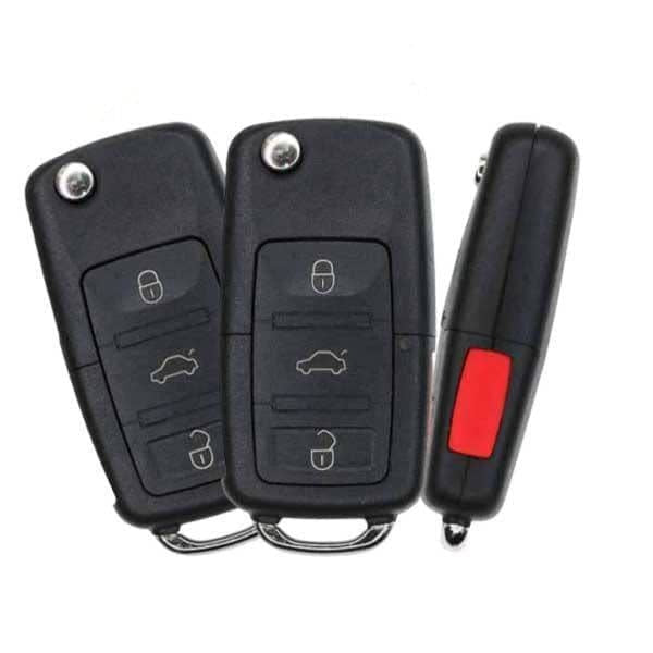 3 X 1998-2001 Volkswagen / 4-Button Flip-Key 1J0959753H Nbg735868 (Bundle Of 3) Flip Key