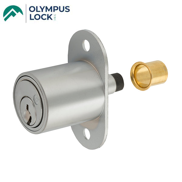 Olympus - 300SD - Sliding Door Plunger Lock - Satin Chrome - 7/8" Material Thickness - Optional Keying - Grade 1 - UHS Hardware