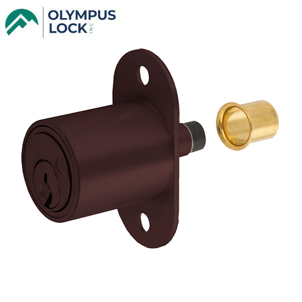 Olympus - 300SD - Sliding Door Plunger Lock - Oil Rubbed Bronze - 7/8" Material Thickness - Optional Keying - Grade 1 - UHS Hardware
