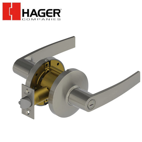 Hager - 3440 - Lever - Privacy - 2-3/4" Satin Chrome - Optional Lever