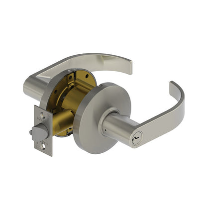 Hager - 3453 - Lever - Entry - 2-3/4" - Satin Chrome - Optional Lever - Optional Keyway