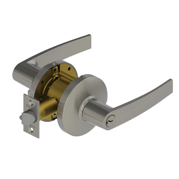 Hager - 3453 - Lever - Entry - 2-3/4" - Satin Chrome - Optional Lever - Optional Keyway
