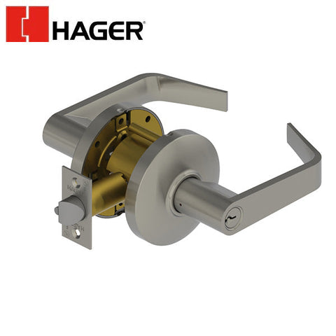 Hager - 3580 - Lever - Storeroom - 2-3/4" - Optional Finish - Optional Trim - Optional Keyway