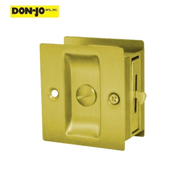 Don-Jo - PDL 101 - Pocket Door Lock - 2-1/2" Width - Optional Finish - UHS Hardware