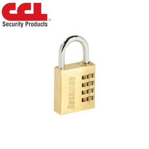CCL Sesamee DIY / 4-Dial 16540 Combination Padlock / 40mm / Gold - UHS Hardware