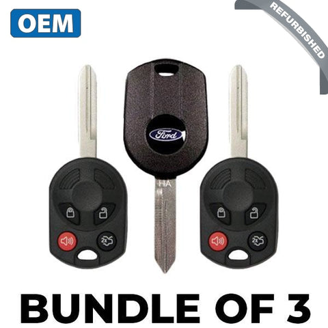 3X 2006-2012 Ford / 4-Button Remote Head Key Pn: 164-R7040 Oucd6000022 H75 Chip 80 Bit (Bundle Of 3)