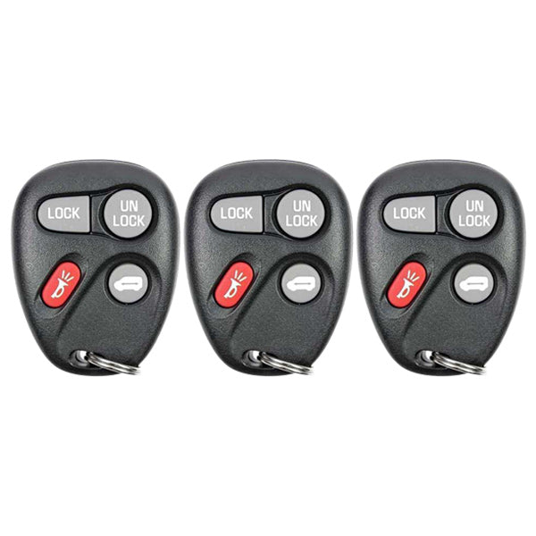 3 x 1997-2000 GM / 4-Button Keyless Entry Remote / PN: 10245953/ ABO0204T (AFTERMARKET) (Pack of 3) - UHS Hardware