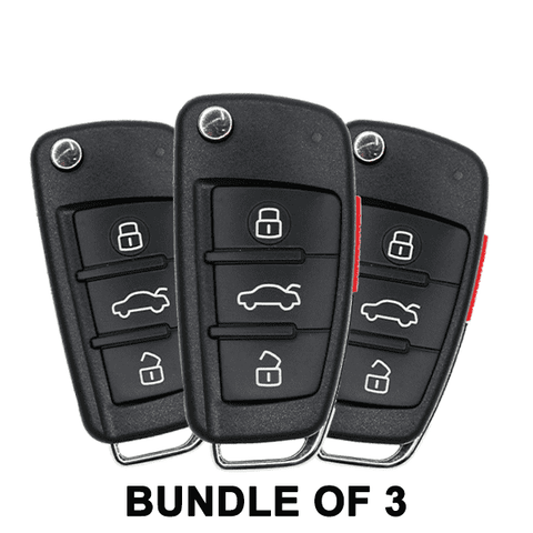 2005-2010 Audi / 3-Button Remote Flip Key / NBG009272T (BUNDLE OF 3) - UHS Hardware