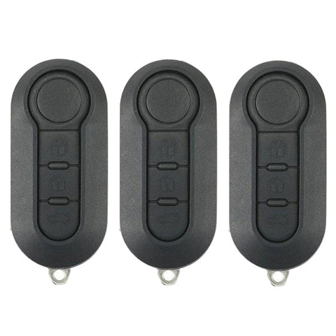 3 x 2012-2017 Fiat 500 / Dodge Ram Promaster City / 3-Button Flip Key / LTQF12AM433TX / Delphi BCM (AFTERMARKET) (Pack of 3)