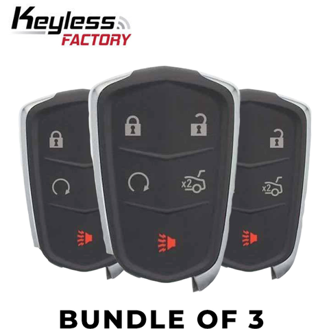 3 x 2014-2019 Cadillac / 5-Button Smart Key / HYQ2AB (BUNDLE OF 3) - UHS Hardware