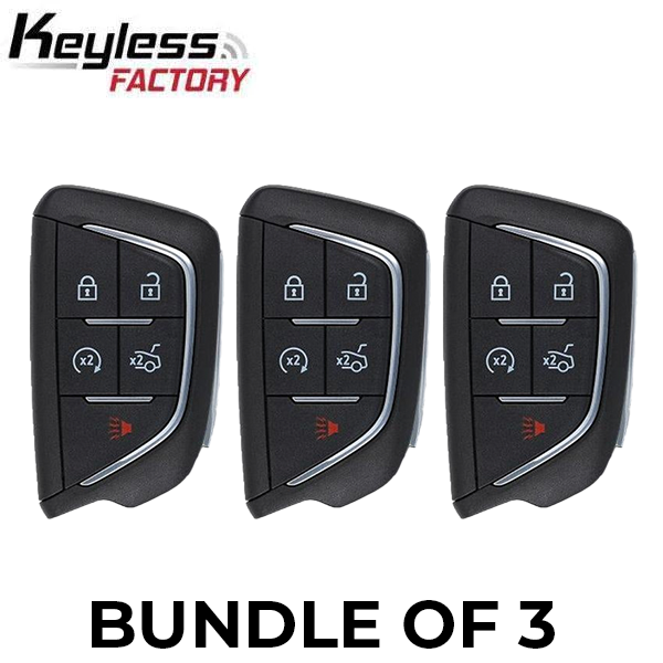 2020-2022 Cadillac CT4 CT5 / 5-Button Smart Key / PN: 13538860 / YG0G20TB1 (AFTERMARKET) (BUNDLE OF 3) - UHS Hardware