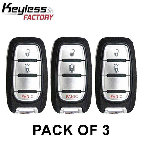 3 x 2017-2021 Chrysler Pacifica / Voyager / 3-Button Smart Key / No KeySense / PN: 68217827AC / M3N-97395900 (AFTERMARKET) (Pack of 3) - UHS Hardware