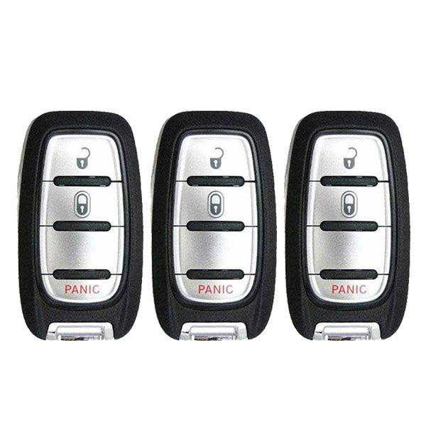3 x 2017-2021 Chrysler Pacifica / Voyager / 3-Button Smart Key / No KeySense / PN: 68217827AC / M3N-97395900 (AFTERMARKET) (Pack of 3) - UHS Hardware