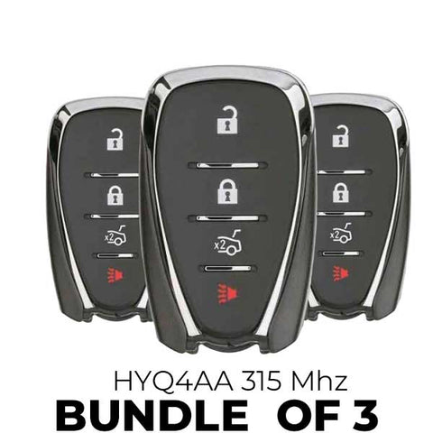 3 x 2016-2020 Chevy Cruze XL7 Sonic / 4-Button Smart Key w/ Trunk / HYQ4AA (BUNDLE OF 3) - UHS Hardware