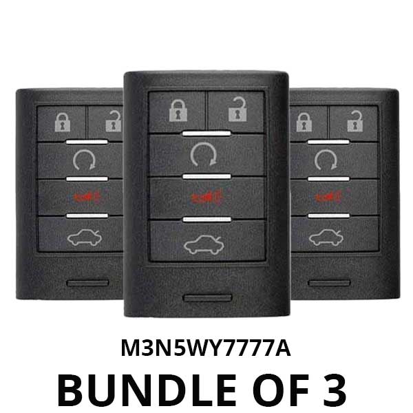 2008-2015 Cadillac CTS STS / 5-Button Smart Key / M3N5WY7777A (BUNDLE OF 3) - UHS Hardware