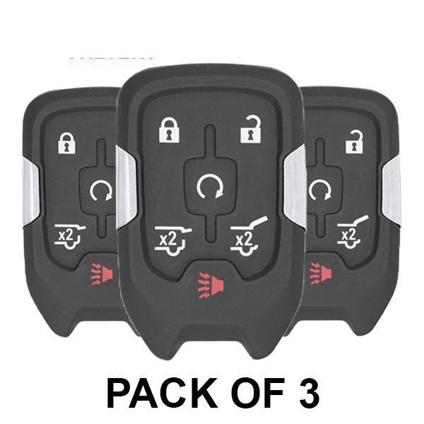3 X 2015-2020 GMC Chevrolet / 6-Button Smart Key / HYQ1AA (3xRSK-GM-STY6) (Pack of 3) - UHS Hardware