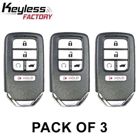 3 x 2019-2021 Honda Passport Pilot / 5-Button Smart Key / PN: 72147-TG7-AA1 / KR5V44 KR5T44 (AFTERMARKET) (Pack of 3) - UHS Hardware