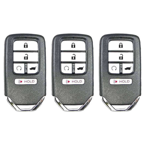 3 x 2019-2021 Honda Passport Pilot / 5-Button Smart Key / PN: 72147-TG7-AA1 / KR5V44 KR5T44 (AFTERMARKET) (Pack of 3) - UHS Hardware