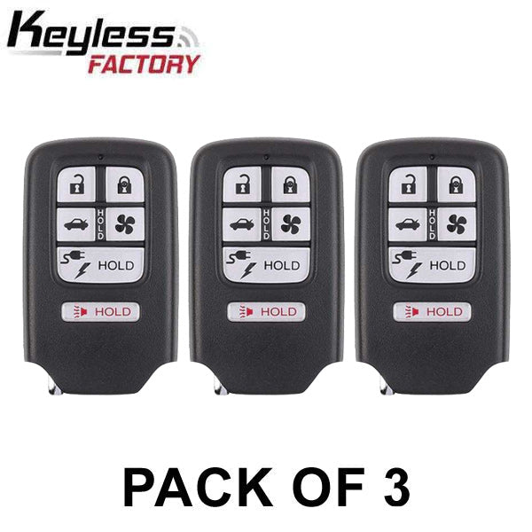 3 x 2018-2021 Honda Clarity / 6-Button Smart Key / PN: 72147-TRW-A01 / KR5V2X V42 (AFTERMARKET) (Pacl of 3) - UHS Hardware