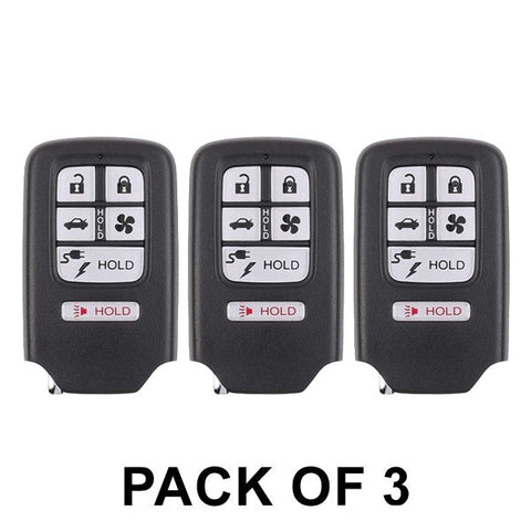 3 x 2018-2021 Honda Clarity / 6-Button Smart Key / PN: 72147-TRW-A01 / KR5V2X V42 (AFTERMARKET) (Pacl of 3) - UHS Hardware