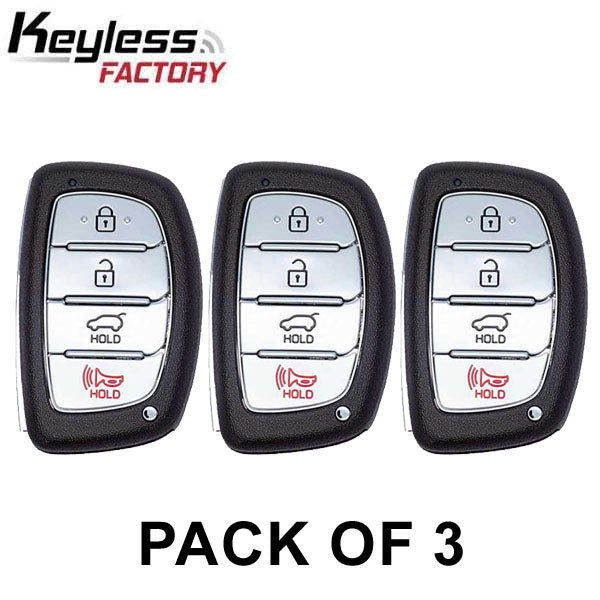 3 x 2017-2019 Hyundai Ioniq / 4-Button Smart Key / PN: 95440-G2000 / TQ8-FOB-4F11 (AFTERMARKET) (Pack of 3) - UHS Hardware