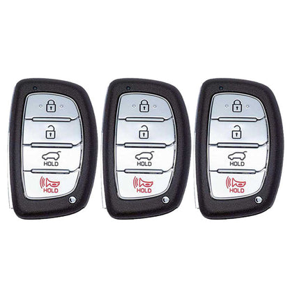 3 x 2017-2019 Hyundai Ioniq / 4-Button Smart Key / PN: 95440-G2000 / TQ8-FOB-4F11 (AFTERMARKET) (Pack of 3) - UHS Hardware