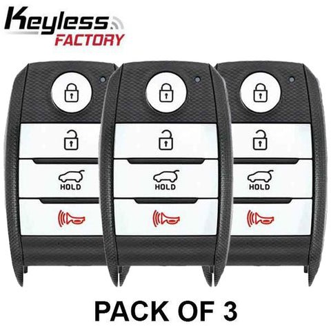 3 x 2014-2016 Kia Soul / 4-Button Smart Key / PN: 95440-B2AA0 / CQ0FN00100 (AFTERMARKET) (Pack of 3) - UHS Hardware