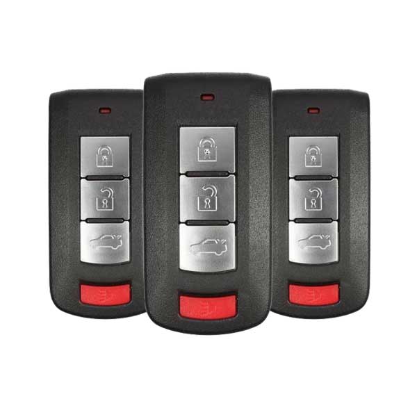 3 x 2008-2020 Mitsubishi Lancer / Outlander / 4-Button Smart Key / PN: 8637B885 / OUC644M-KEY-N (BUNDLE OF 3) - UHS Hardware