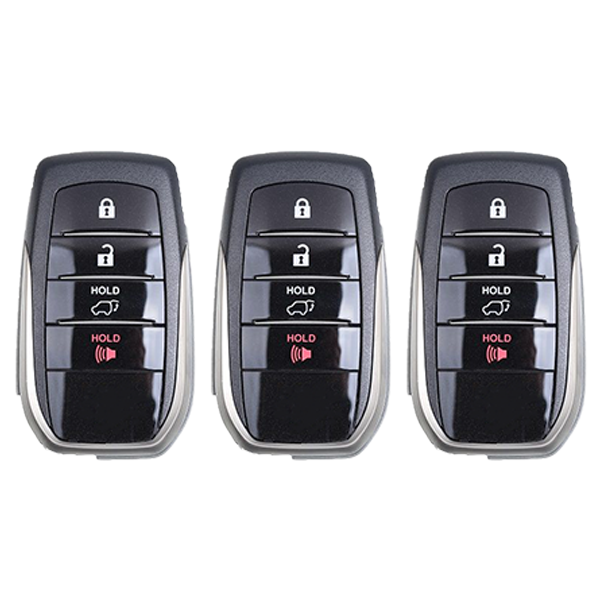 2018-2019 Toyota Land Cruiser / 4-Button Smart Key / PN: 89904-0E120 / HYQ14FBA (AG Board 2110) (AFTERMARKET) (BUNDLE OF 3) - UHS Hardware