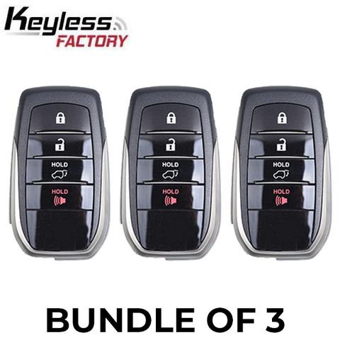 2018-2019 Toyota Land Cruiser / 4-Button Smart Key / PN: 89904-0E120 / HYQ14FBA (AG Board 2110) (AFTERMARKET) (BUNDLE OF 3) - UHS Hardware
