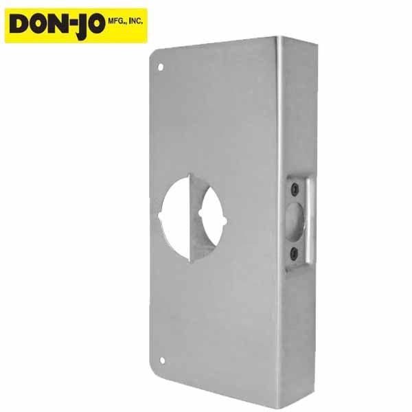 Don-Jo - Wrap Plate - #4 - 2-3/4" - 1-3/4" Doors - Silver (4-S-CW) - UHS Hardware