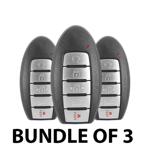 3 x 2019-2020 Nissan Pathfinder Murano / 5-Button Smart Key / PN: 285E3-9UF7A / KR5TXN7 (BUNDLE OF 3) - UHS Hardware