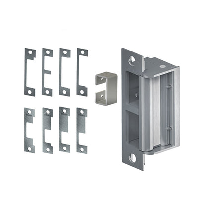 Trine - 4100CDBM - 4-7/8” Electric Strike - One Box Solution - 8 Faceplates - Fire Rated ANSI - Satin Stainless steel - Grade 1 - UHS Hardware
