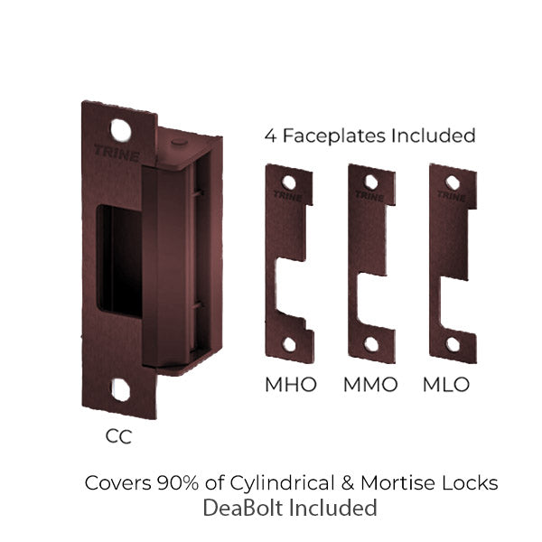 Trine - 4100DB - 4-7/8” Electric Strike - W/ Deadbolt - One Box Solution - Night Latch Function - Fire Rated ANSI - Optional finish - Grade 1 - UHS Hardware