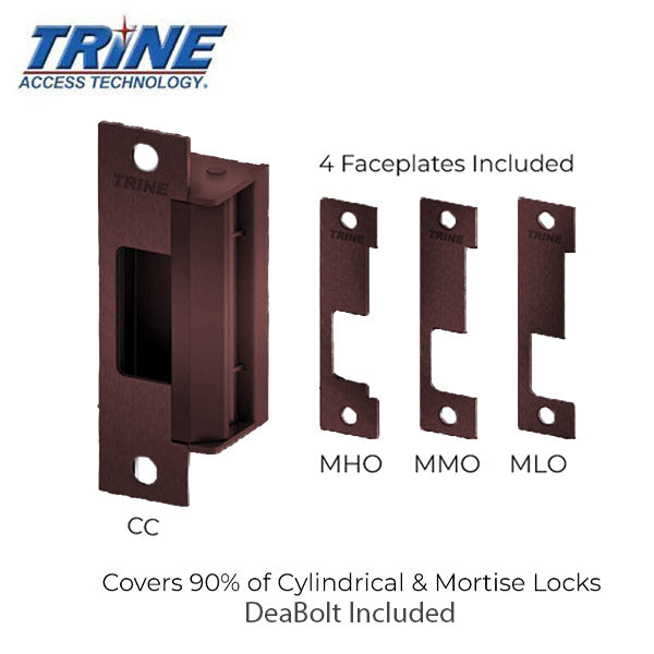 Trine - 4100DB - 4-7/8” Electric Strike - W/ Deadbolt - One Box Solution - Night Latch Function - Fire Rated ANSI - Optional finish - Grade 1 - UHS Hardware