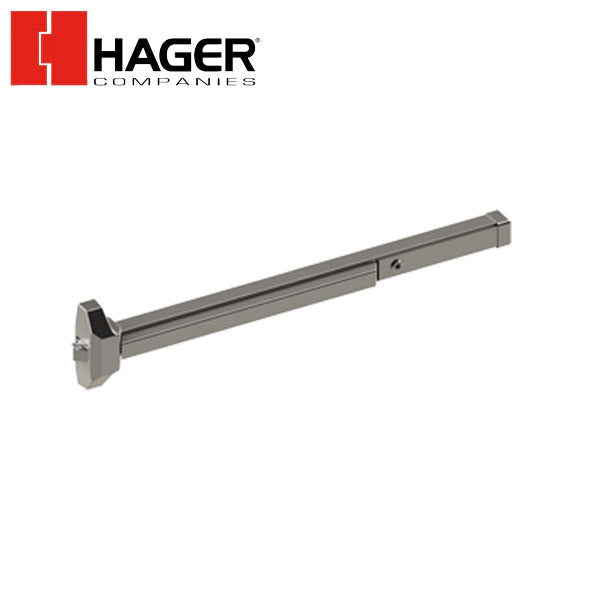 Hager - 4701 - 36" Rim Exit Device REV 2 - for 30" Doors - Exit Only - Aluminum Finish - Grade 1 - UHS Hardware