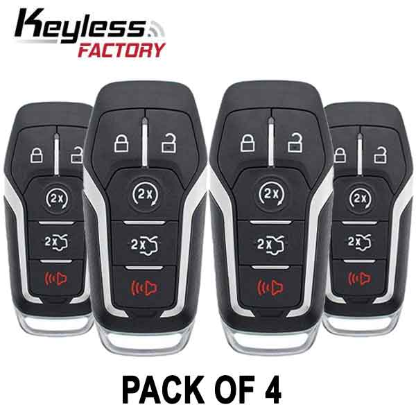 2013-2020 Ford Mustang Lincoln / 5-Button Smart Key / M3N-A2C31243300 (BUNDLE OF 4) - UHS Hardware