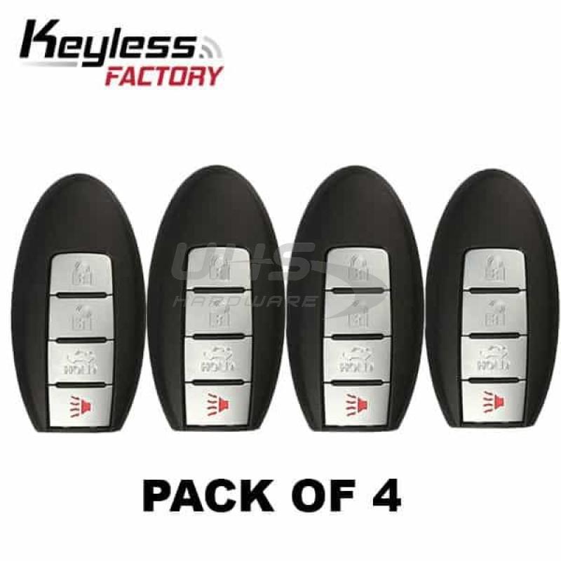 4 x 2011-2019 Infiniti / Nissan / 4-Button Smart Key / PN: 285E3-1LP0C / CWTWB1U787 / (BUNDLE OF 4) - UHS Hardware