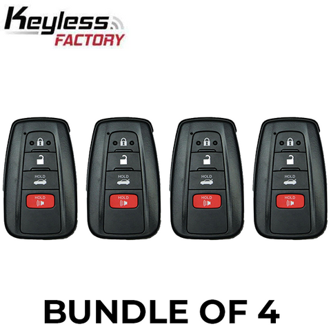 2019 Toyota Avalon / 4-Button Smart Key / HYQ14FBE / 0410 (AFTERMARKET) (BUNDLE OF 4) - UHS Hardware