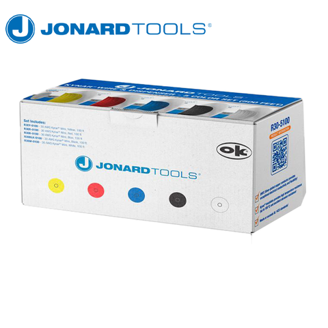 Jonard Tools - Kynar Wire & Dispenser Box - 5 Color Set (500 ft) - UHS Hardware