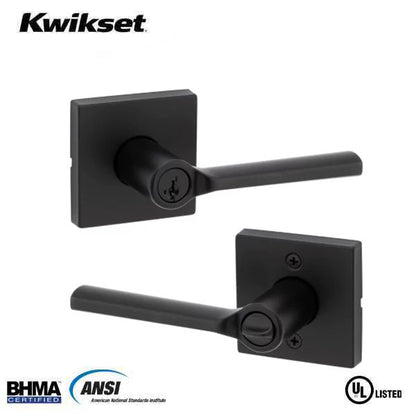 Kwikset - Lisbon Lever Set - Square Rose - Optional Finish - Keyed - SmartKey Technology  Grade 2 - UHS Hardware