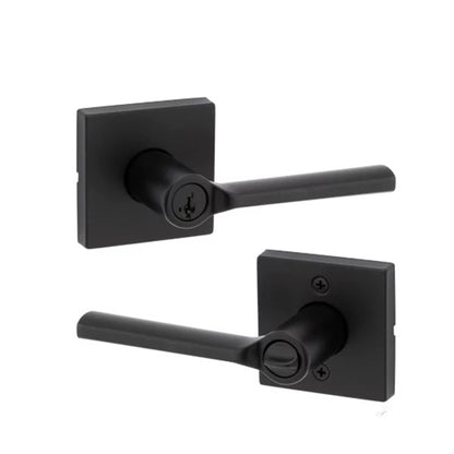 Kwikset - Lisbon Lever Set - Square Rose - Optional Finish - Keyed - SmartKey Technology  Grade 2 - UHS Hardware