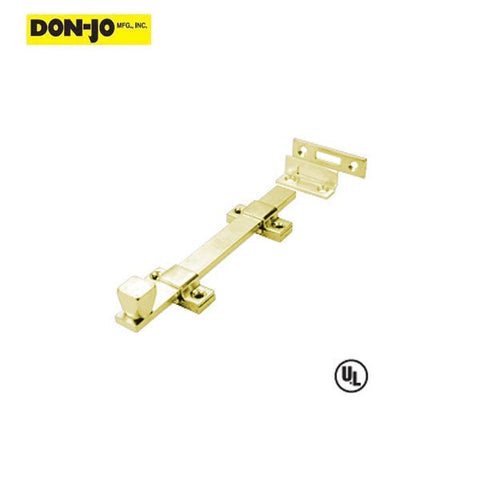 Don-Jo - 1580 - Surface Bolt - 8" Length - 1" Width - Optional Finish - UHS Hardware