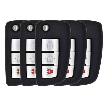 2014-2019 Nissan Rogue / 3-Button Flip Key / PN: 28268-4BA1A / CWTWB1G767 / (BUNDLE OF 5) (5xRFK-NIS-767) - UHS Hardware