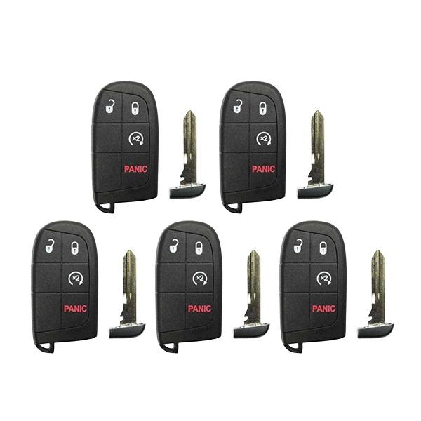 2011-2020 Dodge Chrysler / 4-Button Smart Key / PN: 68066349AF / M3N-40821302 (AFM-RSK-DDG-302-4B) (BUNDLE OF 5) - UHS Hardware